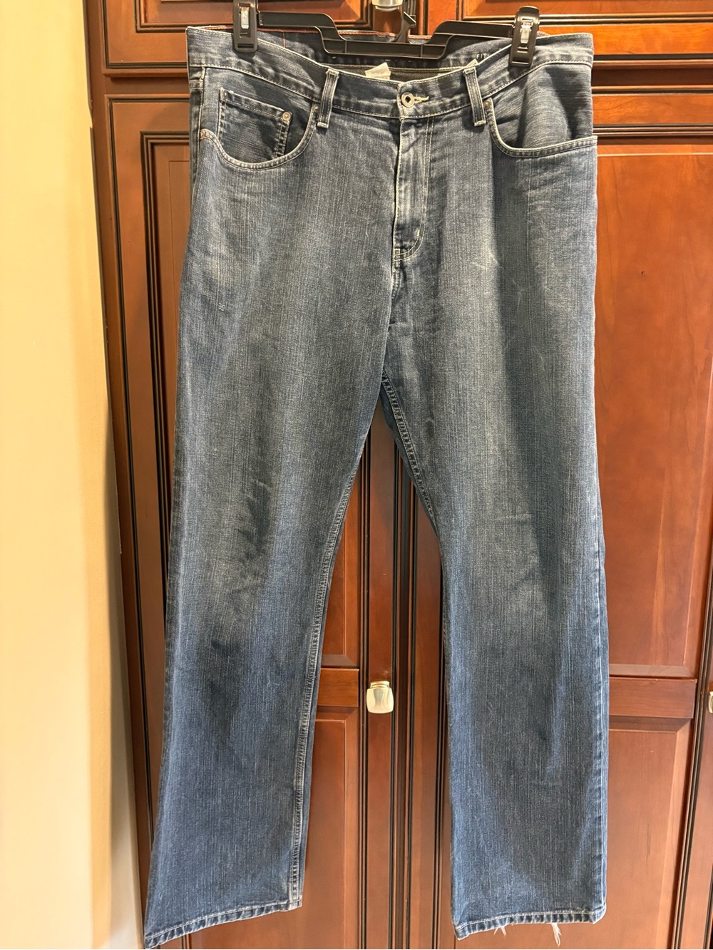 Eddie Bauer Relaxed Fit Jeans Blue 38 Dadcore Workwear Casual Everyday - 35 x 34